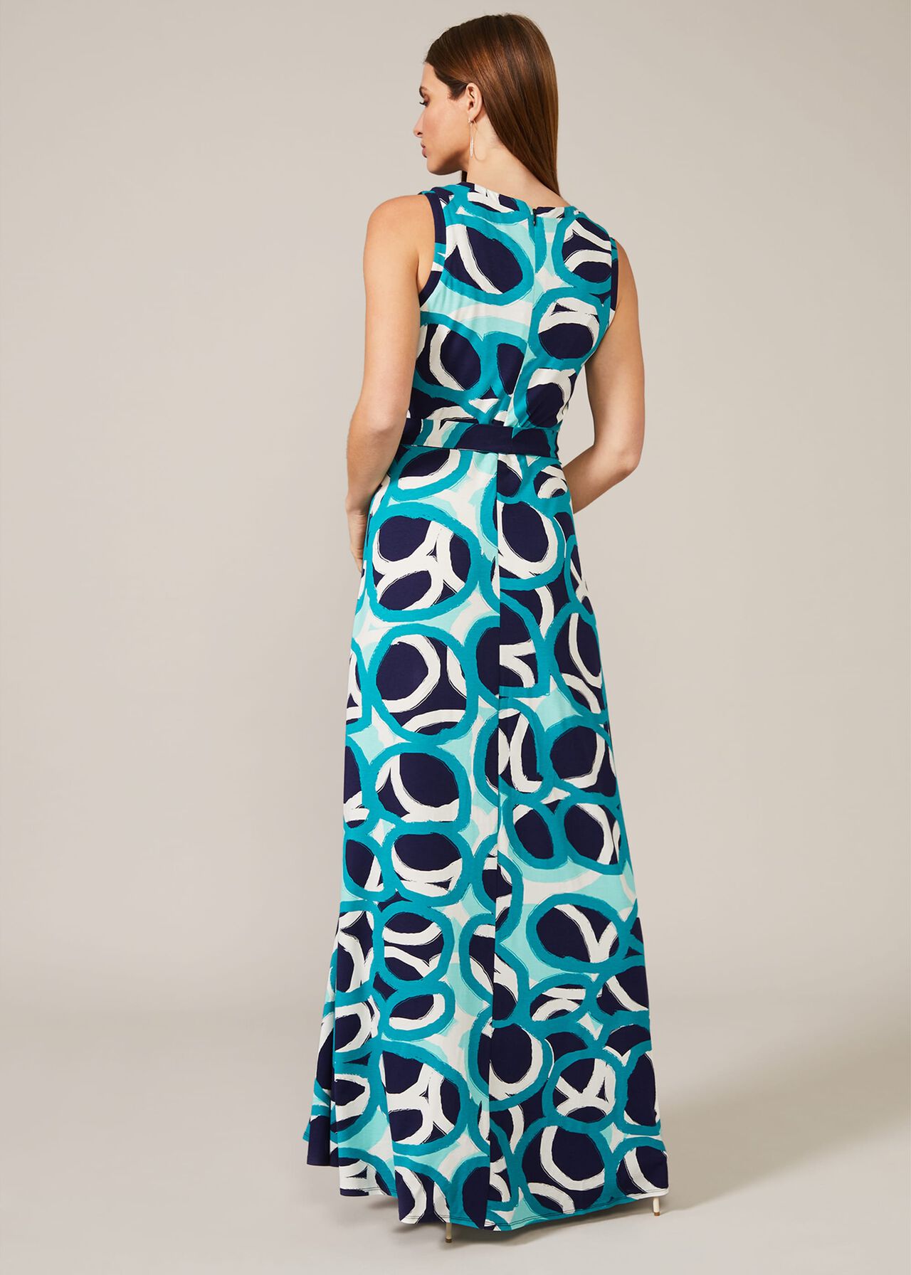 Lurina Circle Print Maxi Dress