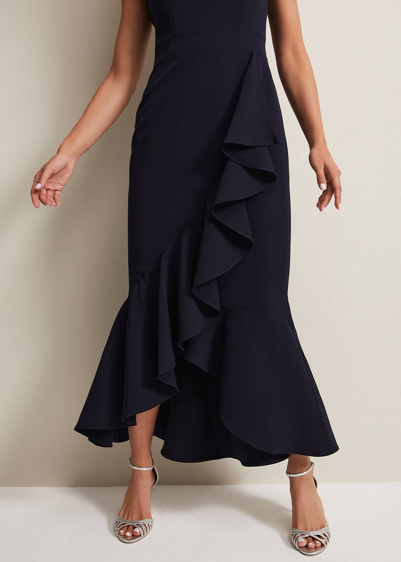 Chantal Navy Jewel Strap Maxi Dress