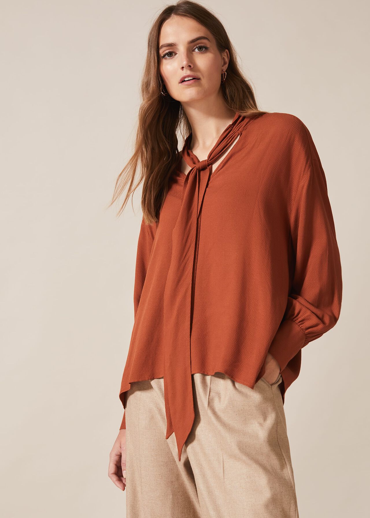 Kinsley Tie Front Blouse