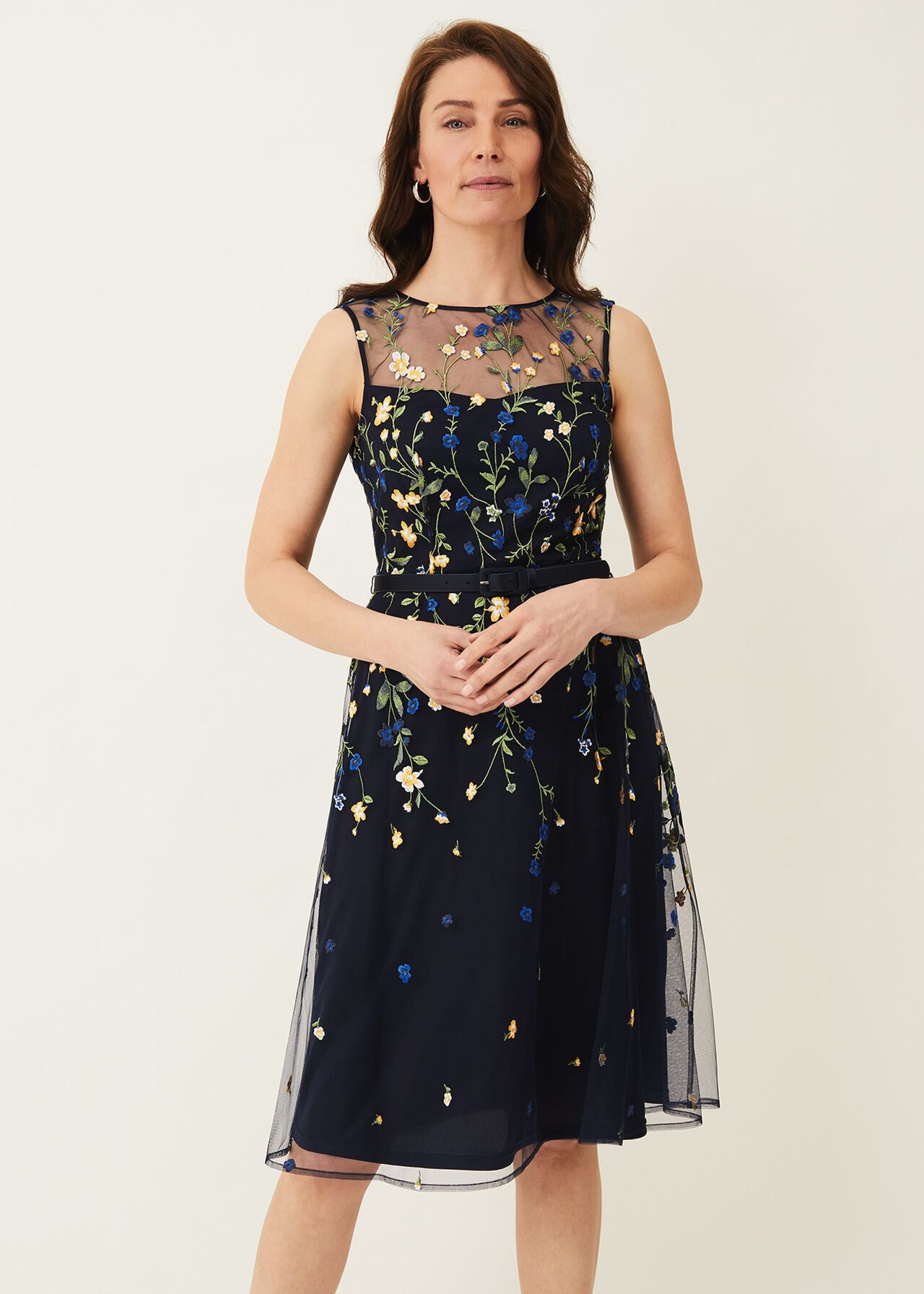 Esmeralda Embroidered Fit & Flare Dress