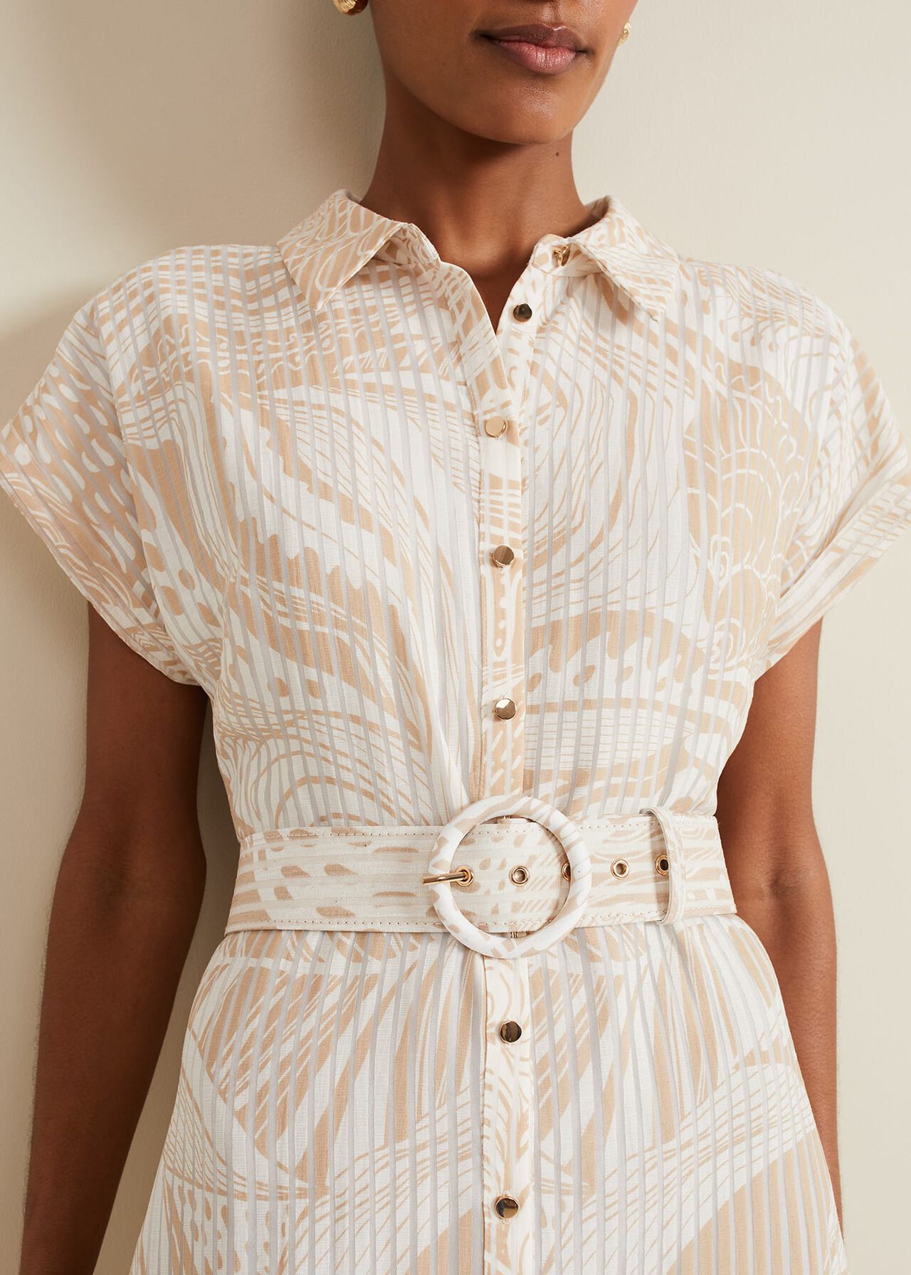 Mandi Abstract Stripe Shirt Dress