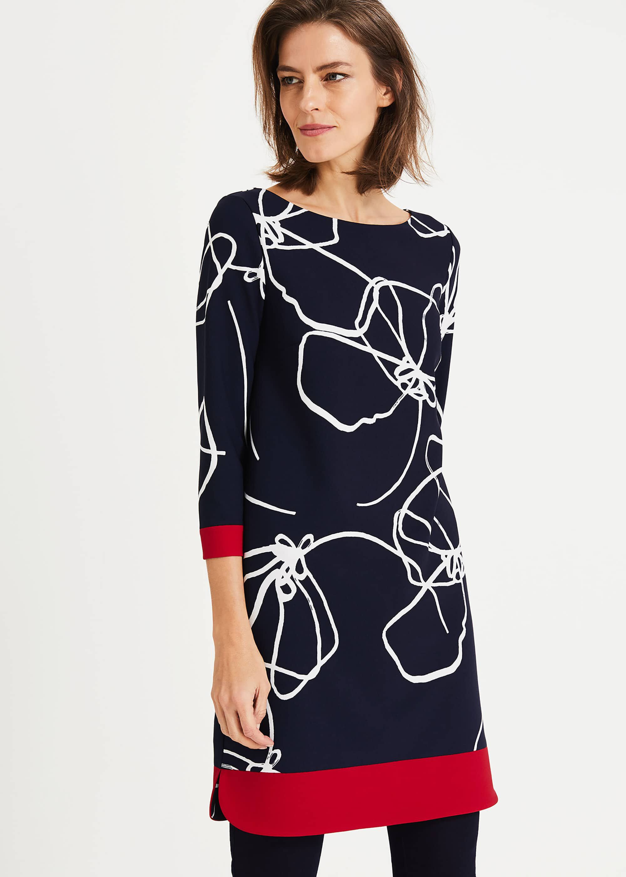 Libby Linear Floral Dress | Phase Eight