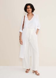 Cynthia Linen Longline Shirt Dress