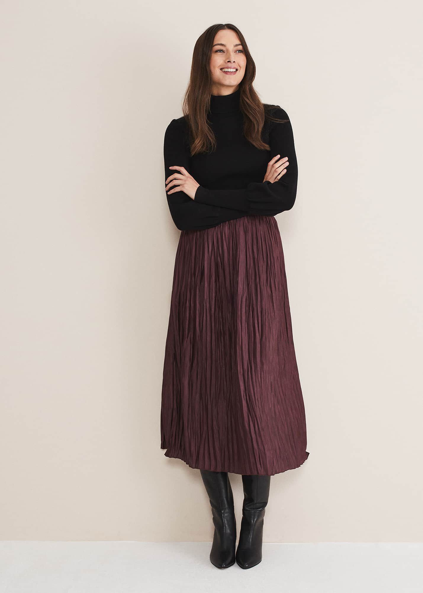 Plisse skirt deals