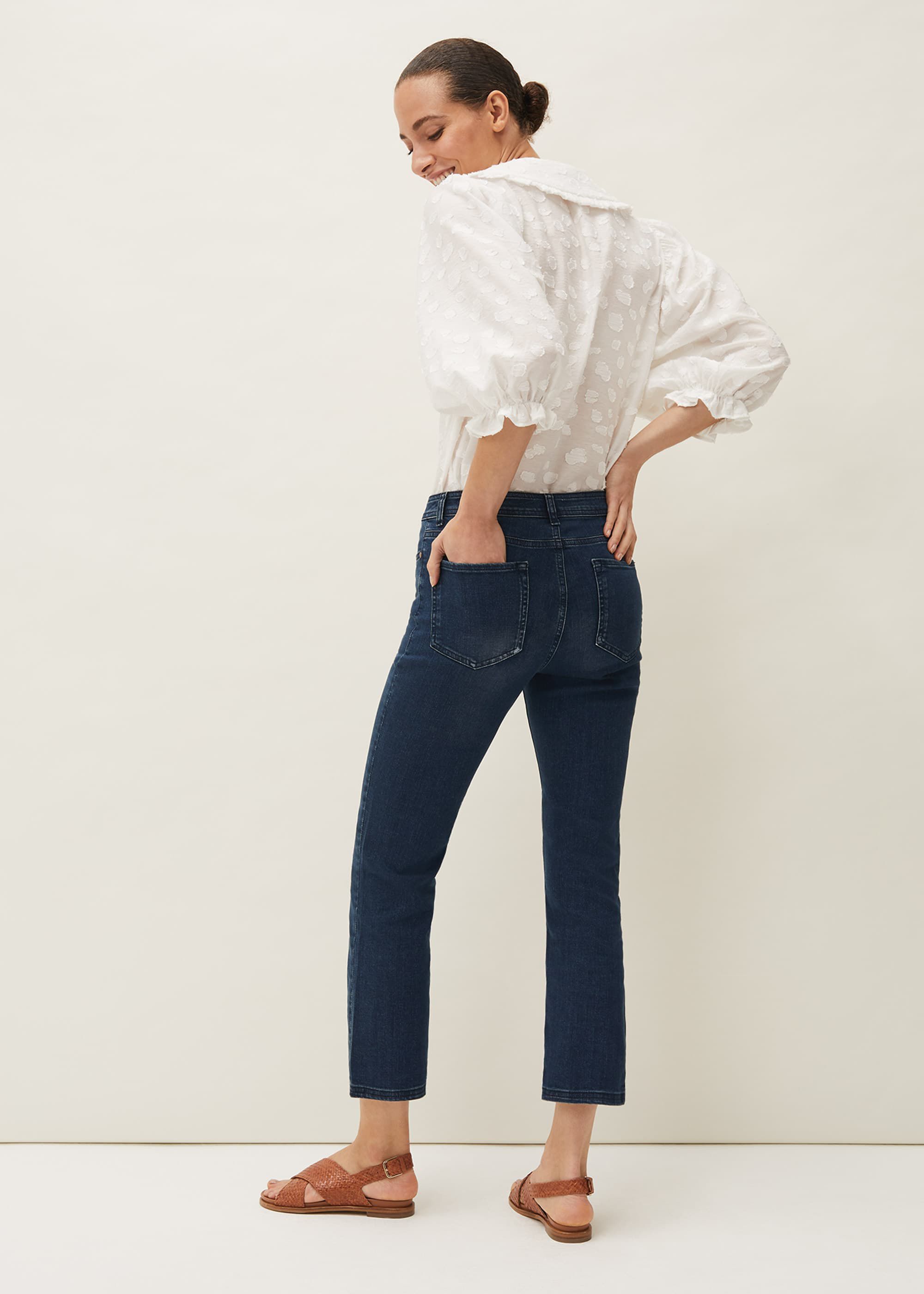 Elsie Cropped Kick Flare Jeans Phase Eight UK