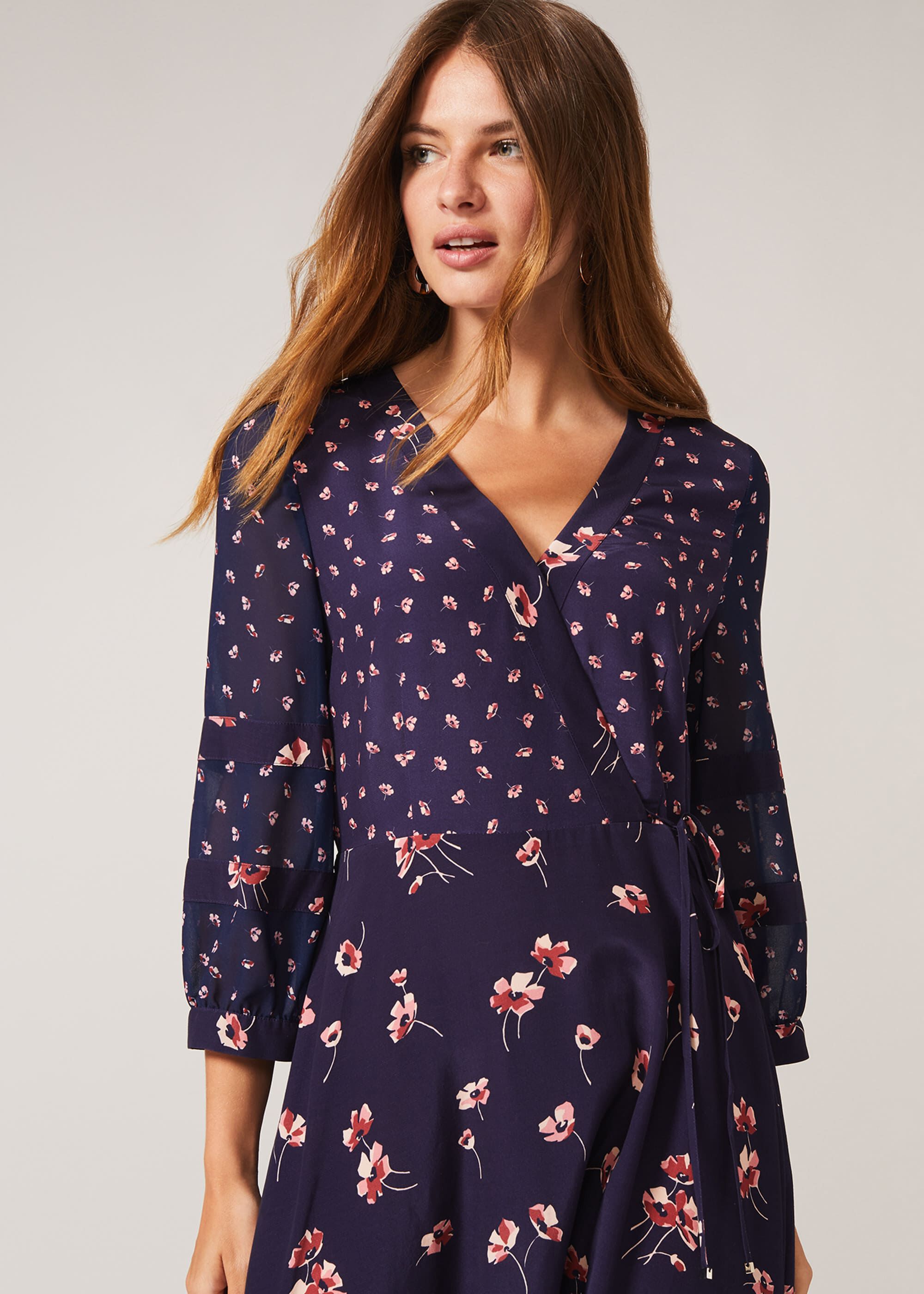 Anemone Mixed Floral Print Dress