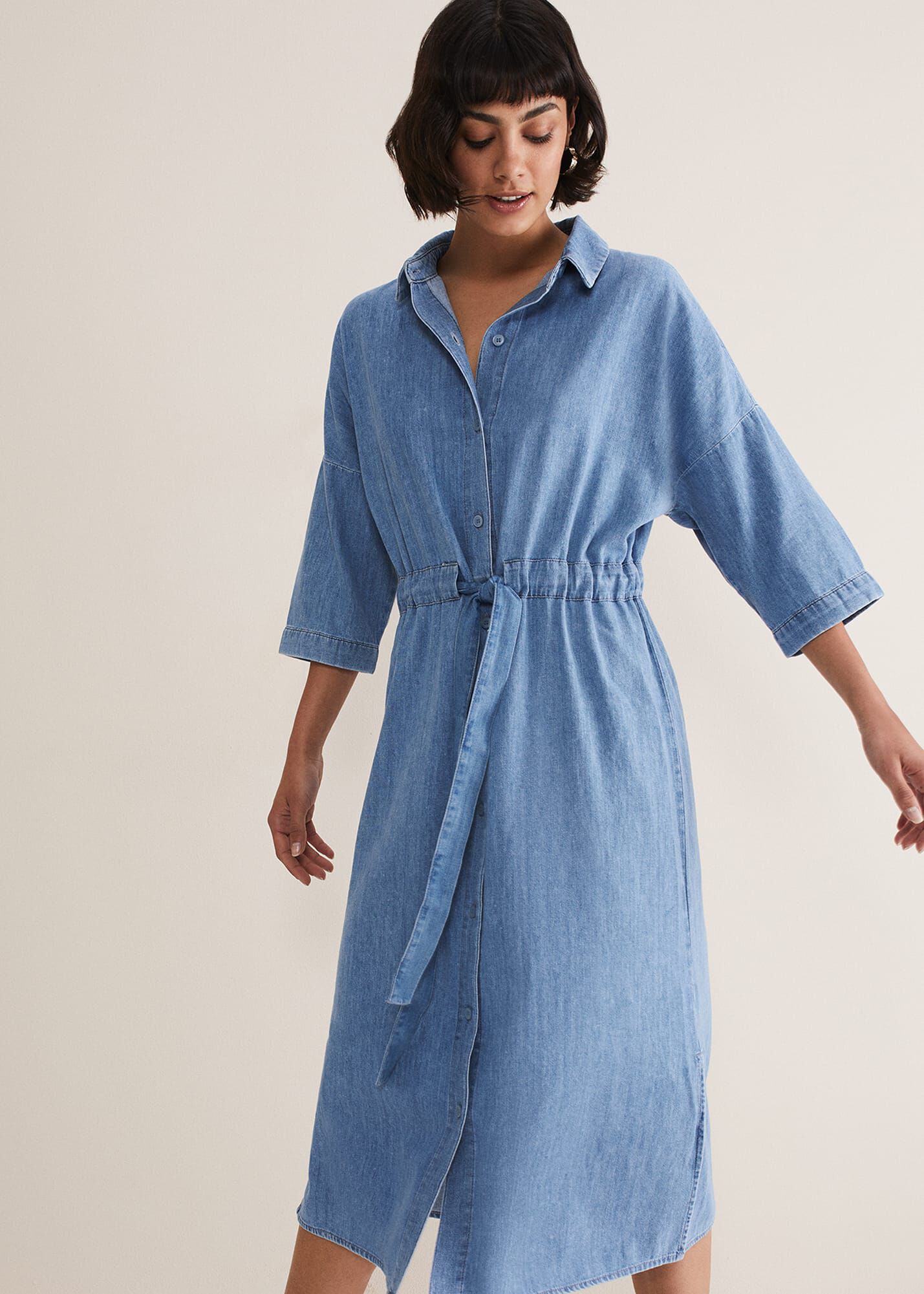 新作☆【Phase Eight】Becky Chambray Dress Becky Chambray Dress | Phase Eight ROW |