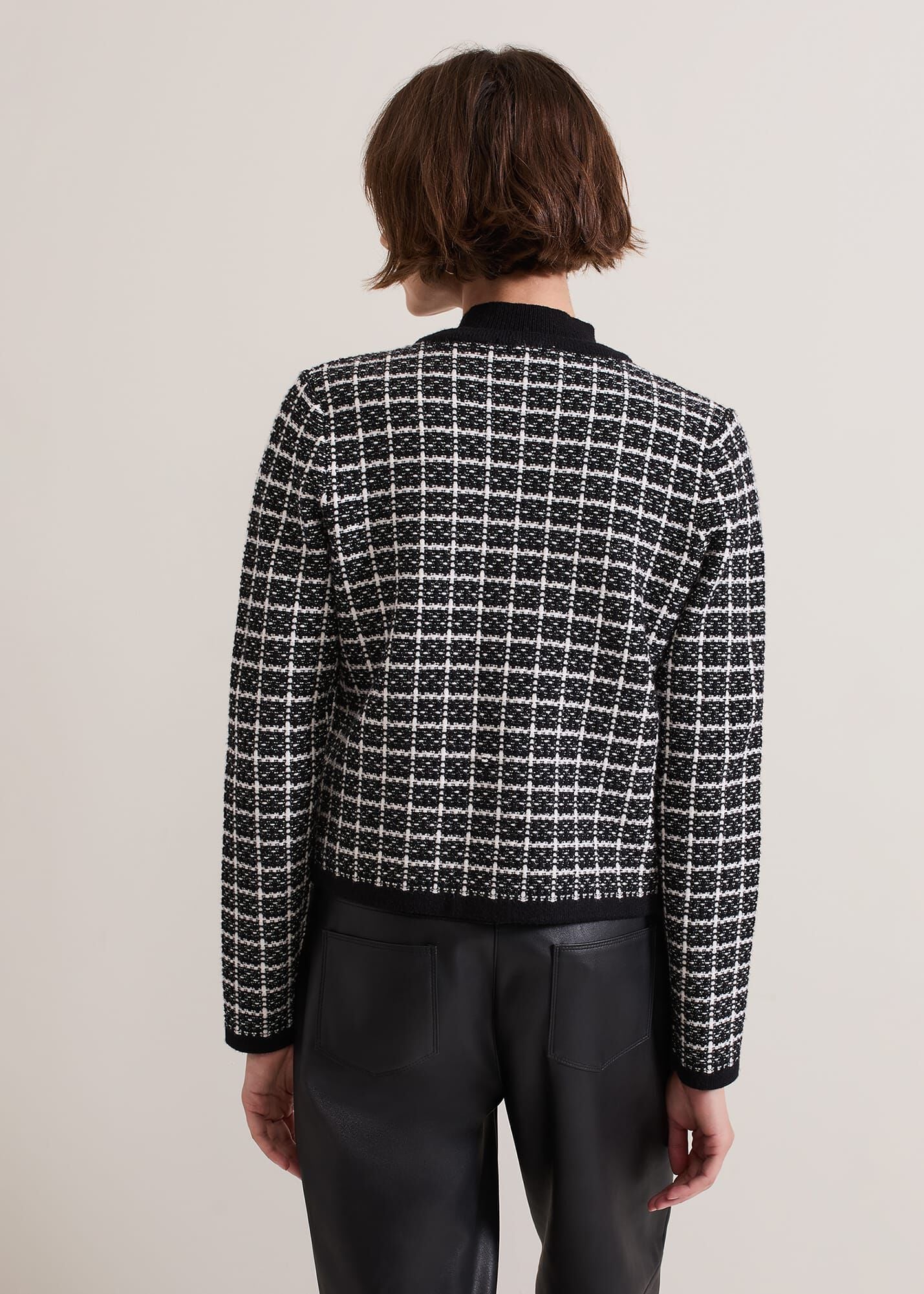 Tiffany Lurex Check Cardigan | Phase Eight UK |