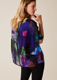 Azana Floral Silk Blouse