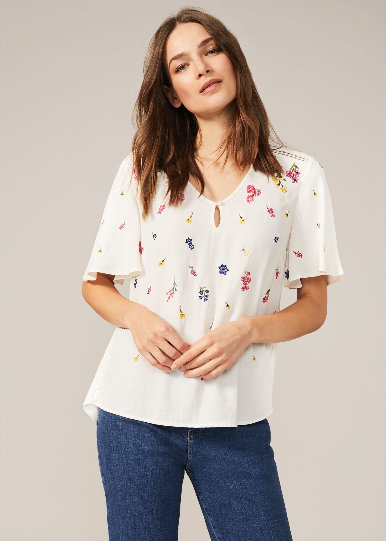 Scattered Embroidered Blouse