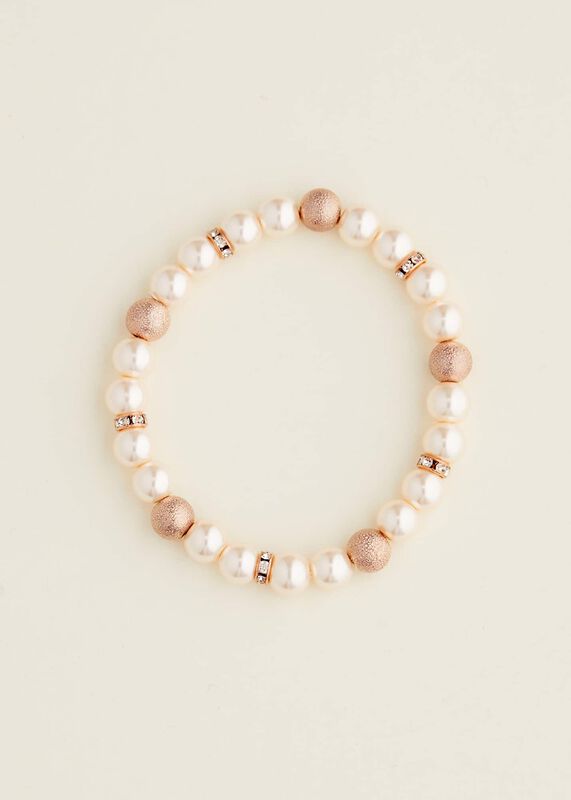 Pearl And Stone Stretch Bracelet