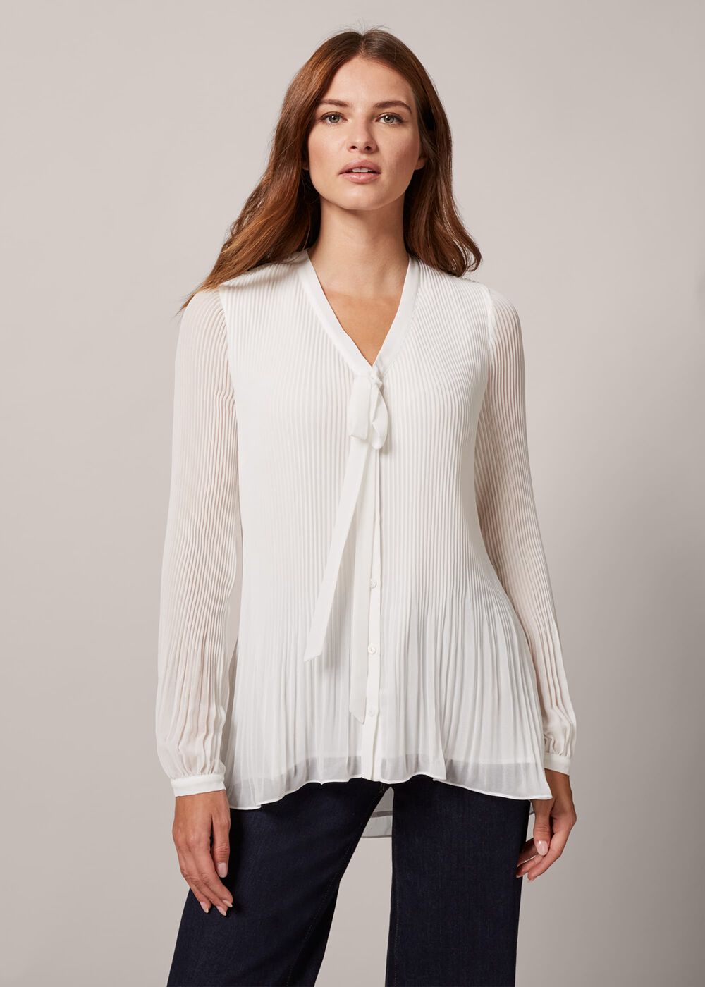 Lily-Beth Tie Pleat Blouse