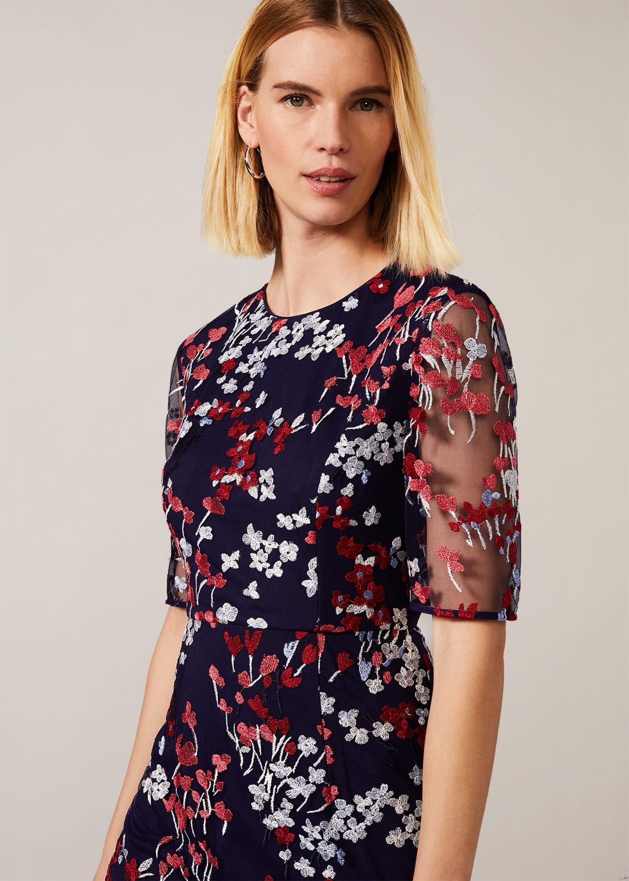 Teodora Floral Embroidered Dress