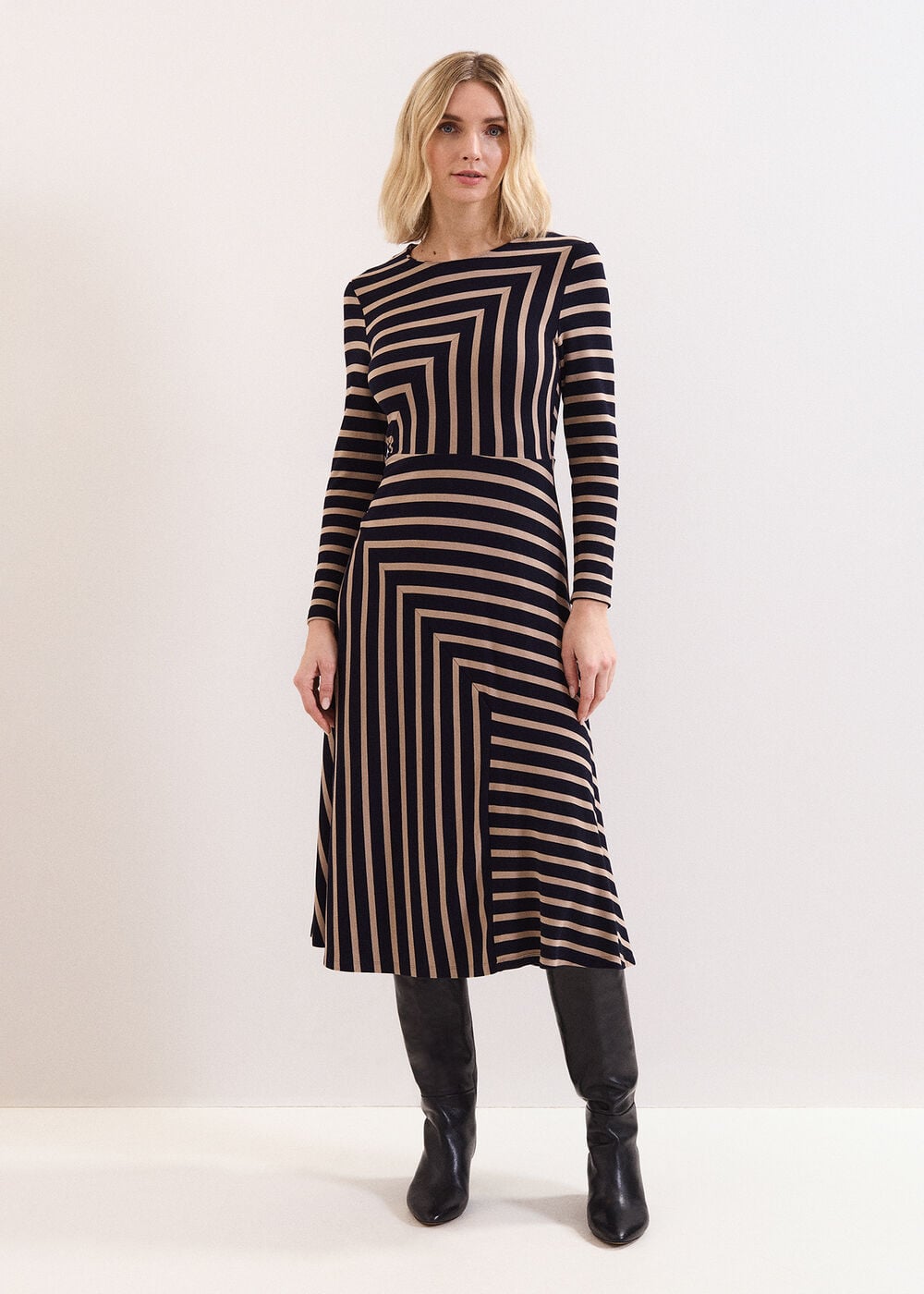 Mia Stripe Midi Dress
