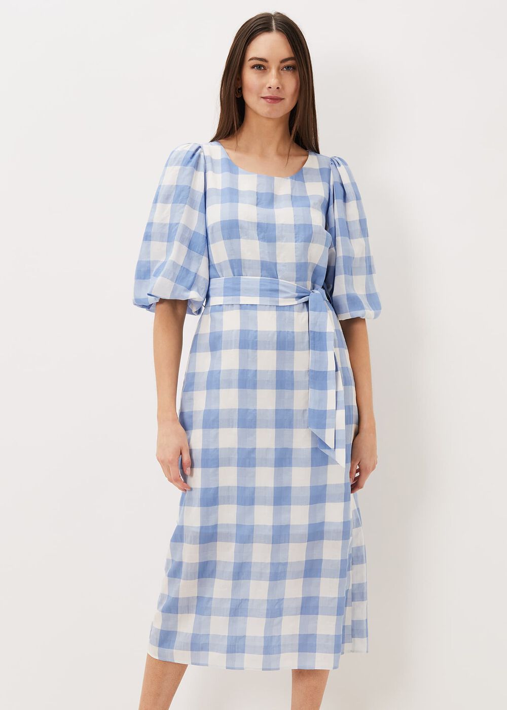 Alina Check Midi Dress