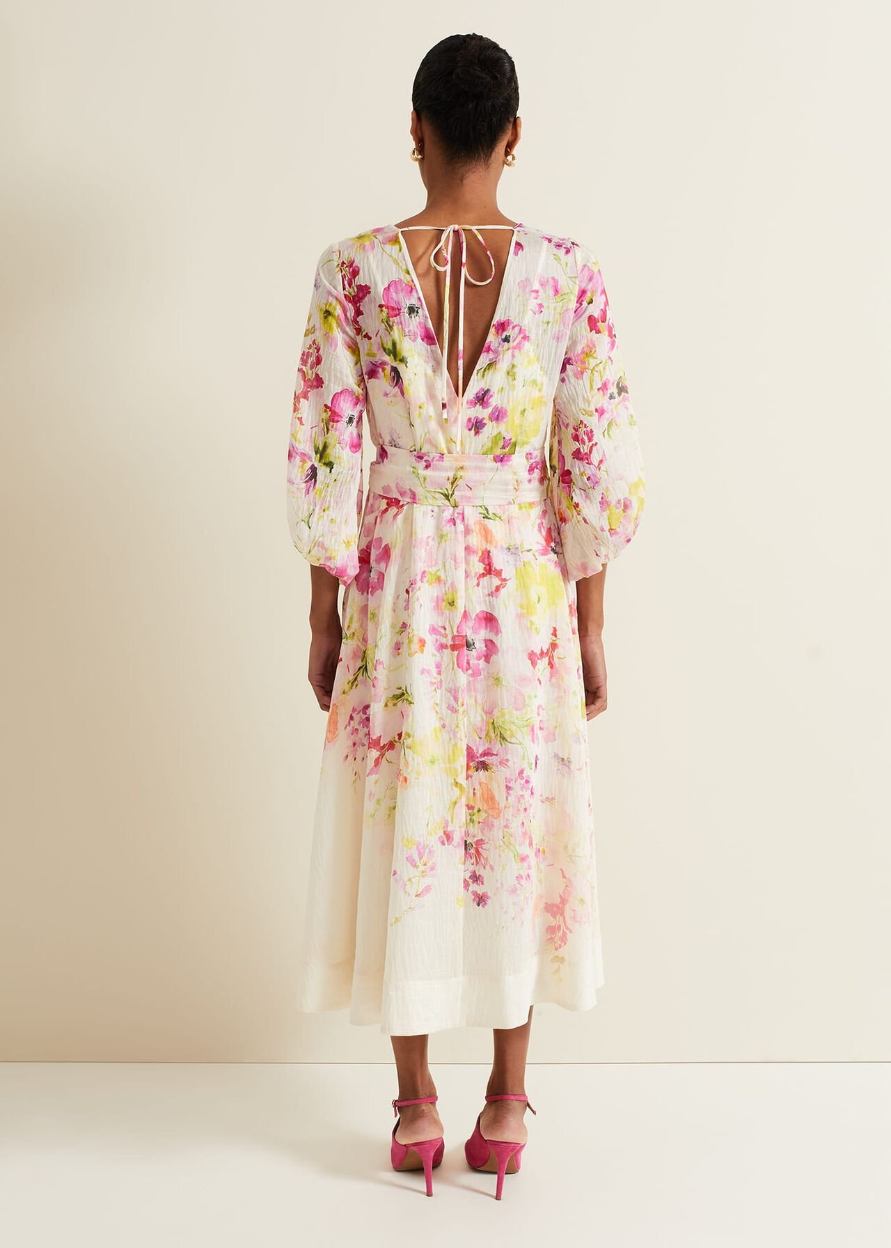 Clancy Floral Print Fit And Flare Dress