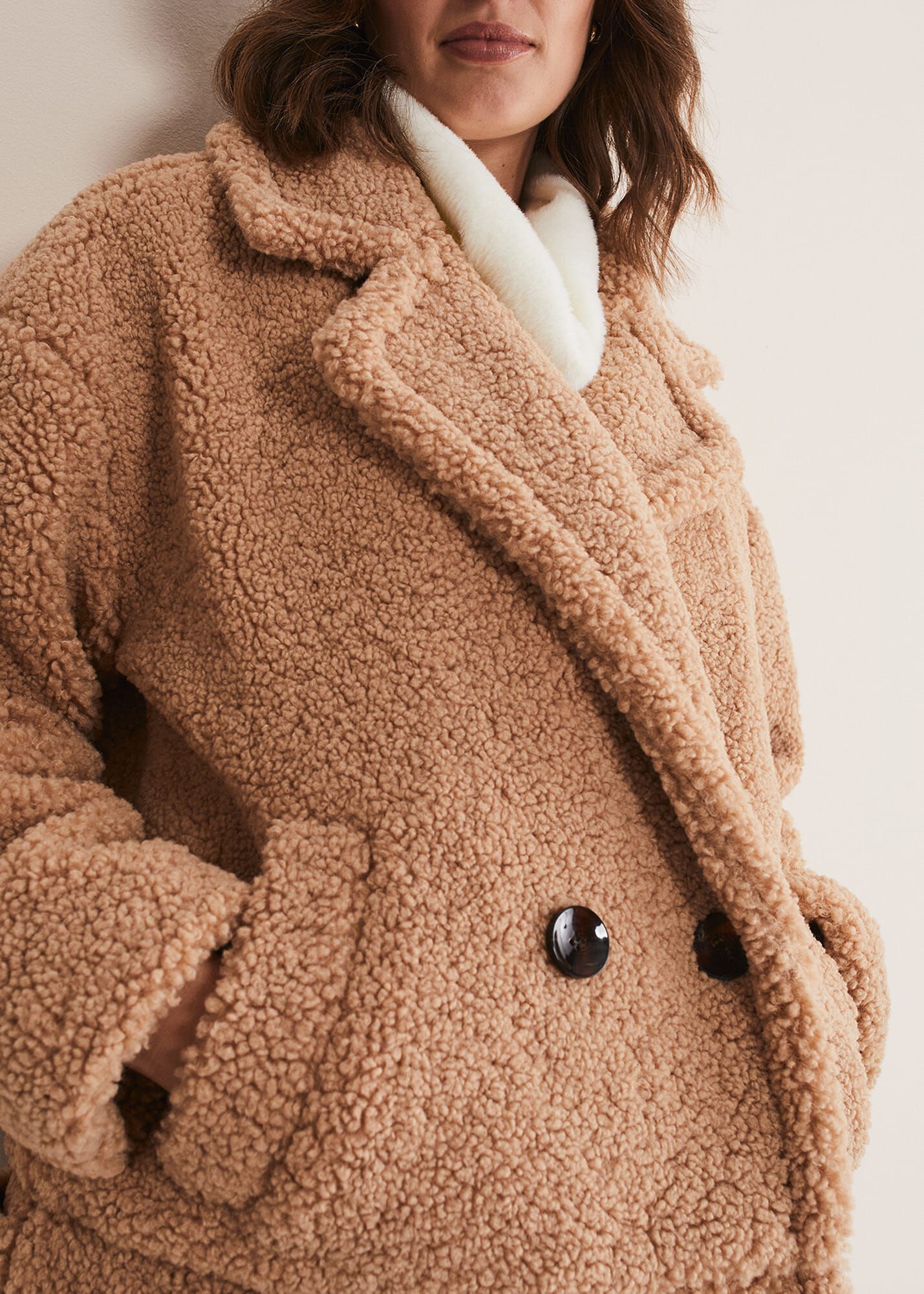 Short teddy discount bear coat
