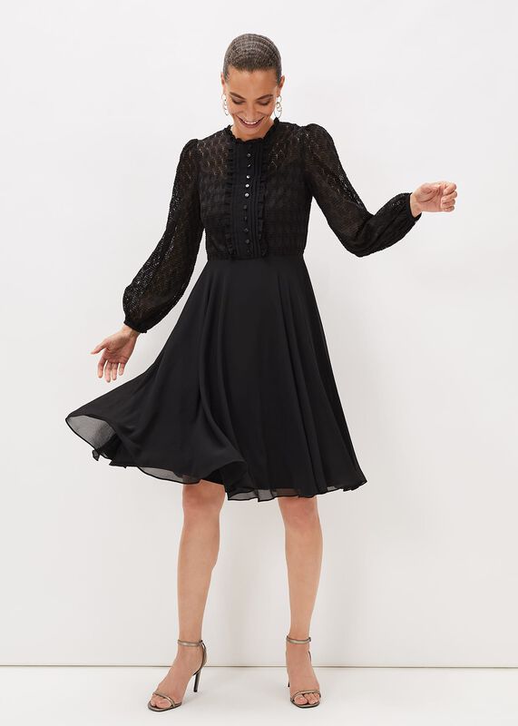 Leonore Lace Bodice Dress