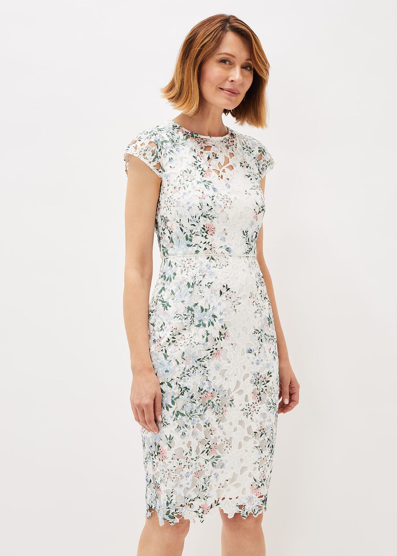 Franky Floral Lace Fitted Dress
