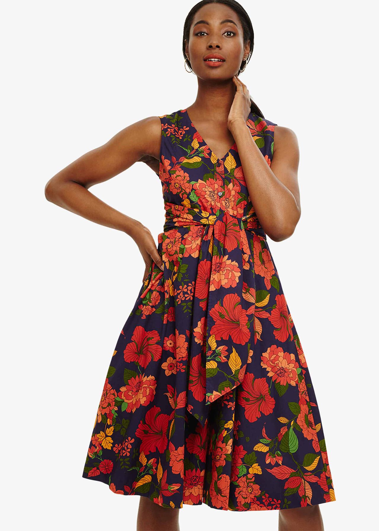 Cilla Floral Fit And Flare Dress