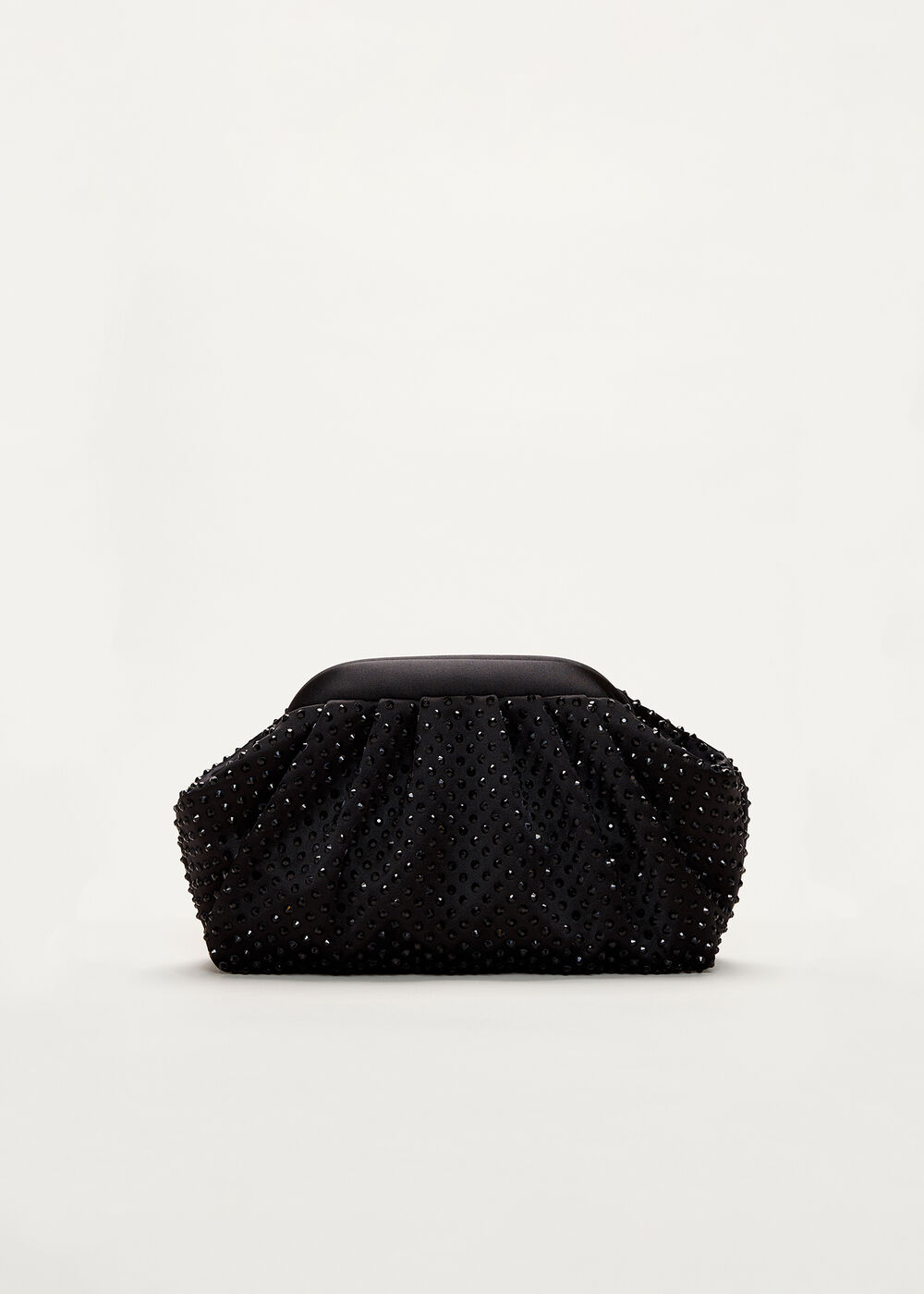 Satin Embellished Clutch Bag