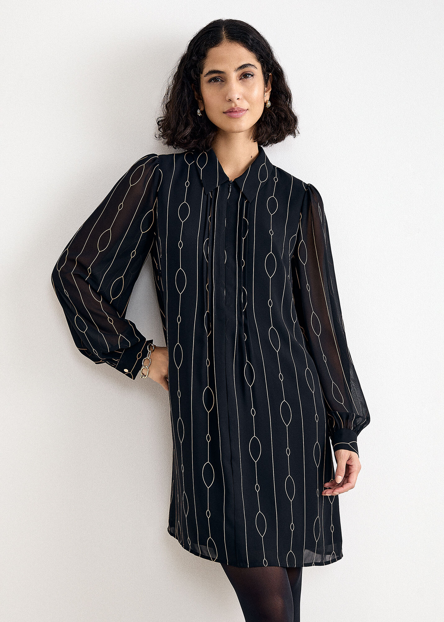 Candice Geo Long Sleeved Mini Dress | Phase Eight EU |