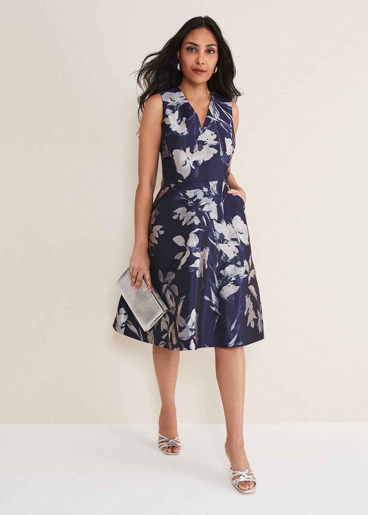 ${product-id}-Petite Cassy Floral Jacquard Dress Outfit--${view-type}
