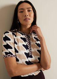 Suki Printed Jersey Top