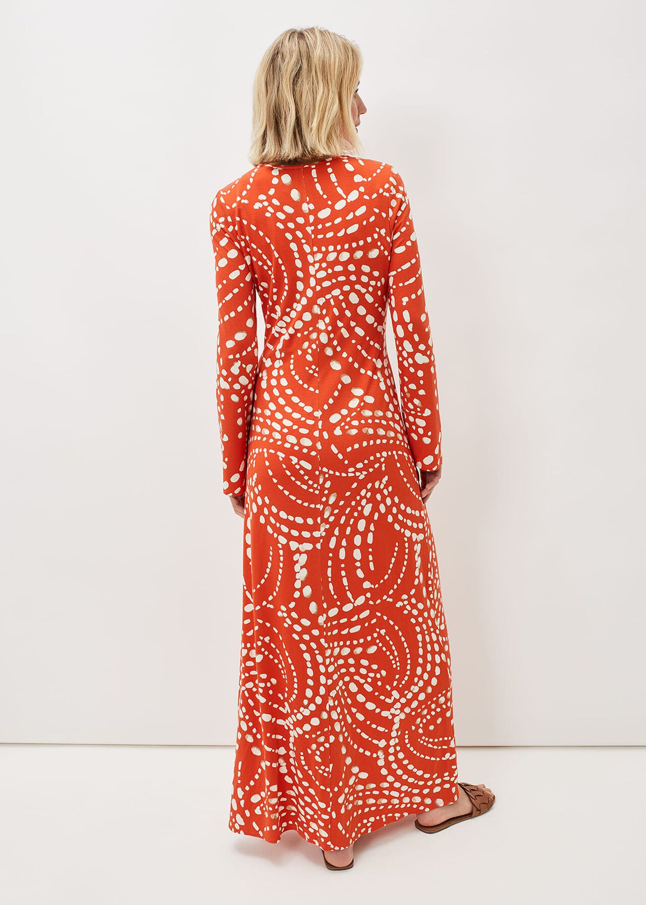 Ayla Spot Print Midi Dress