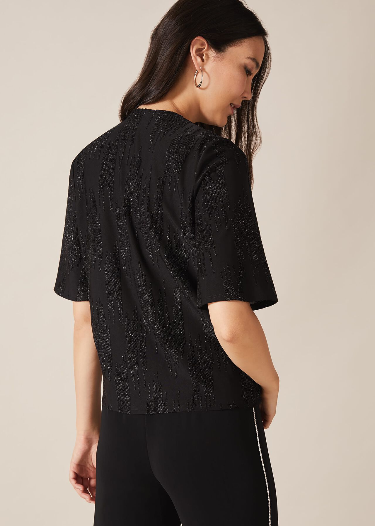 Ina Shimmer Wrap Top