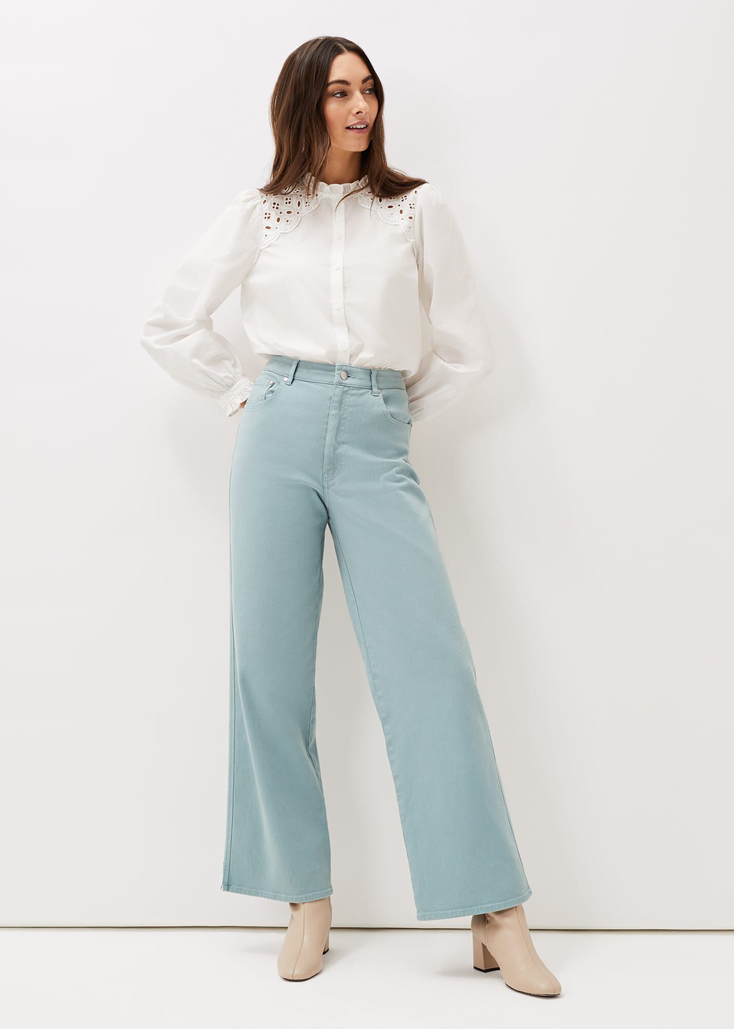 Nell Organic Denim Wide Leg Jean 