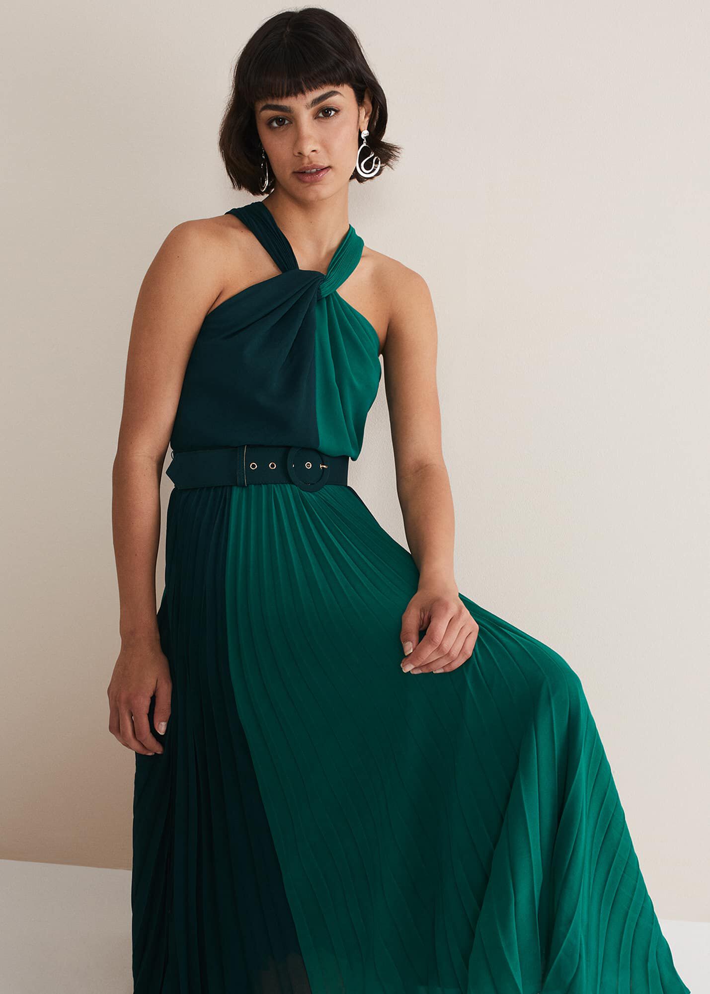 Phase eight giovanna hot sale pleated maxi dress