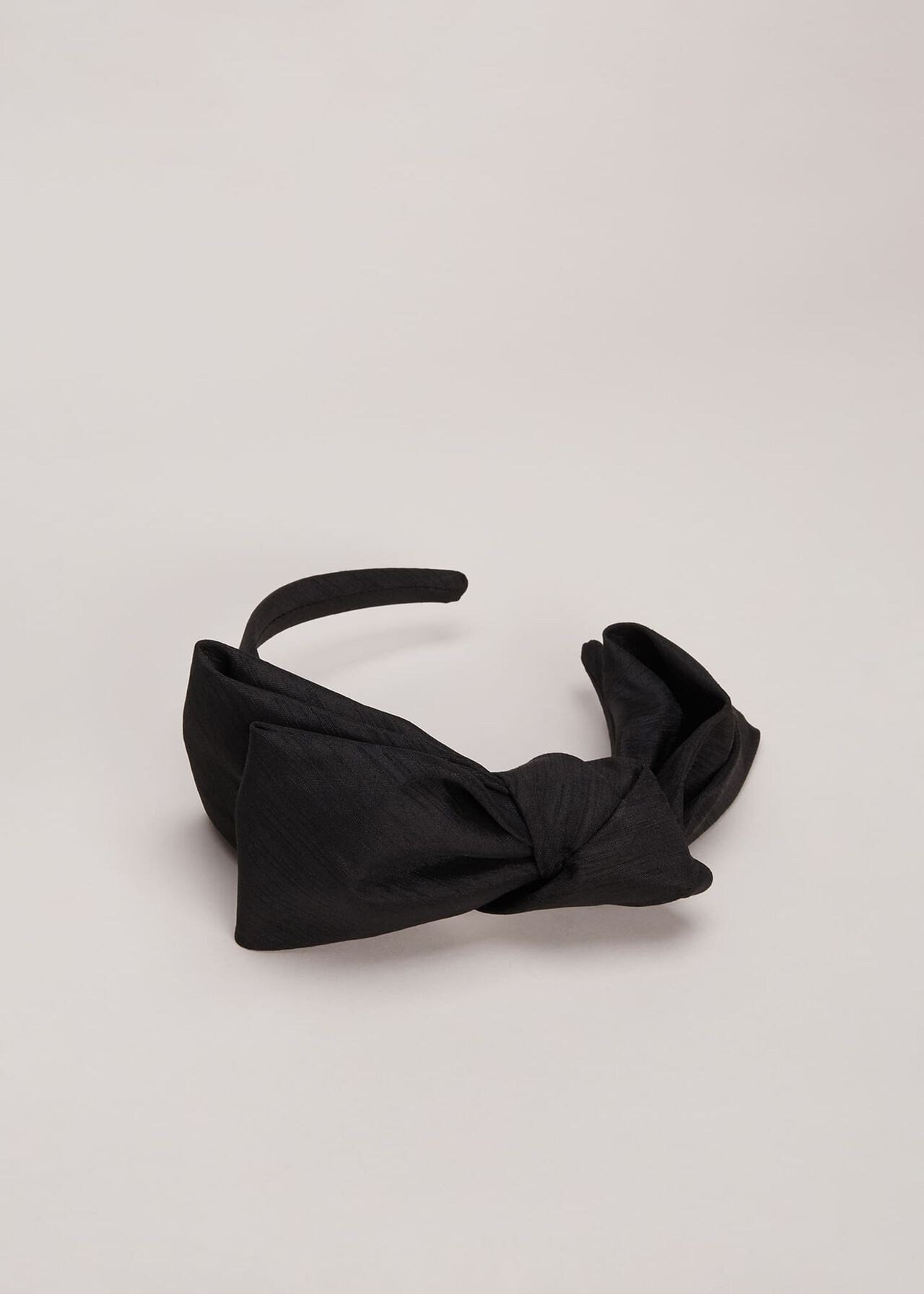 Black Silk Bow Headband