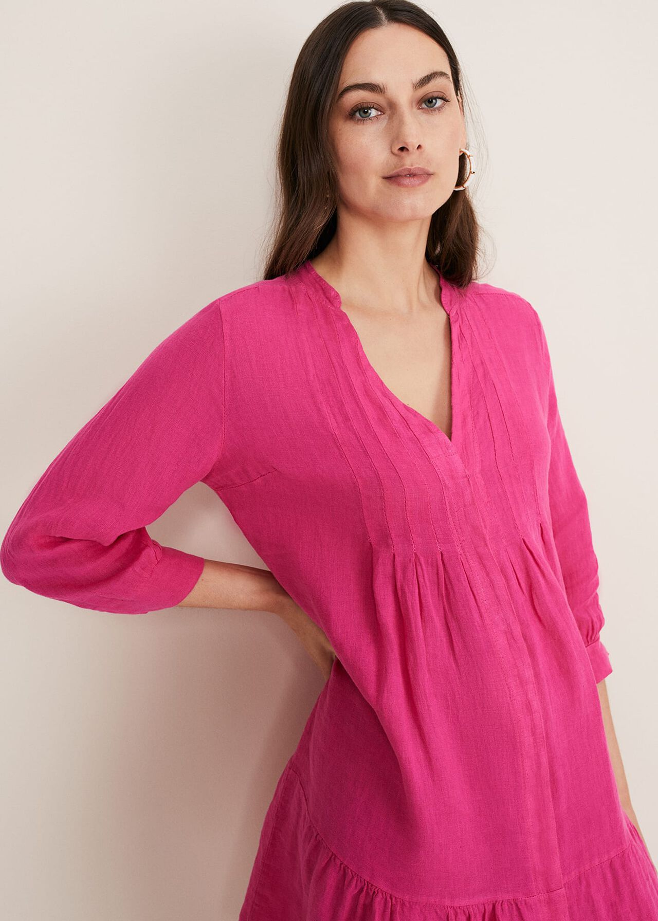 Penele Linen Swing Dress