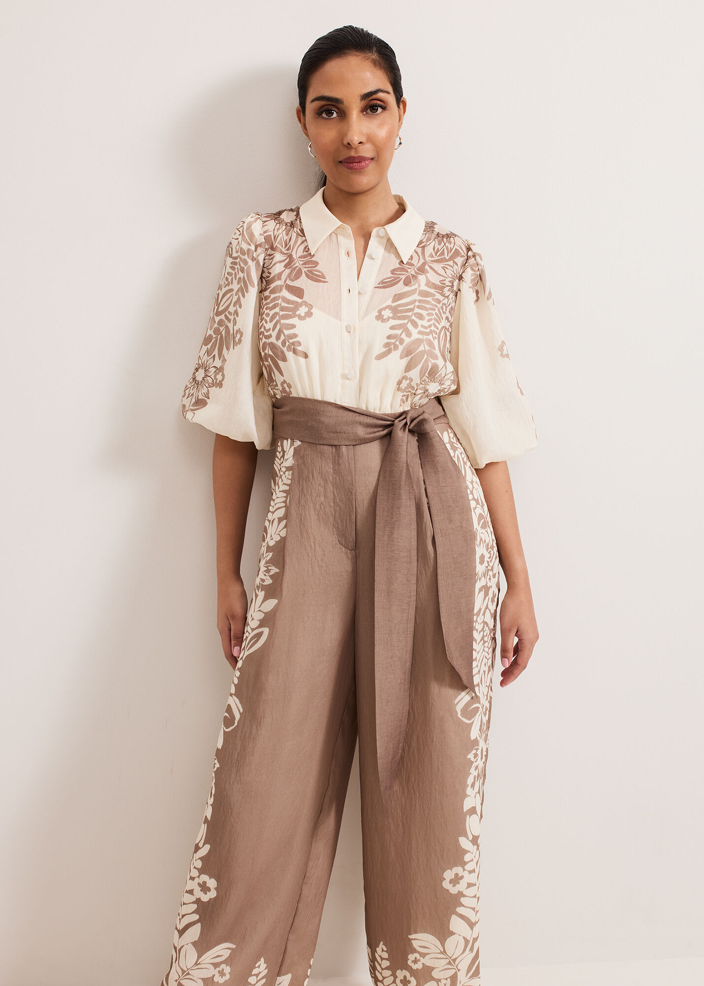 Petite Lilja Placement Floral Jumpsuit | Phase Eight UK |