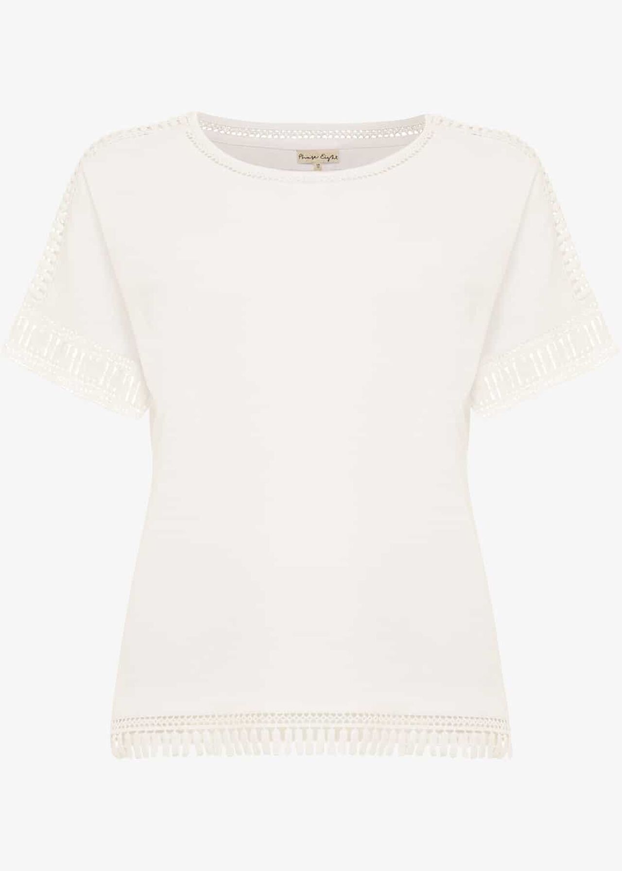 Laurel Cotton Lace Trim T-Shirt