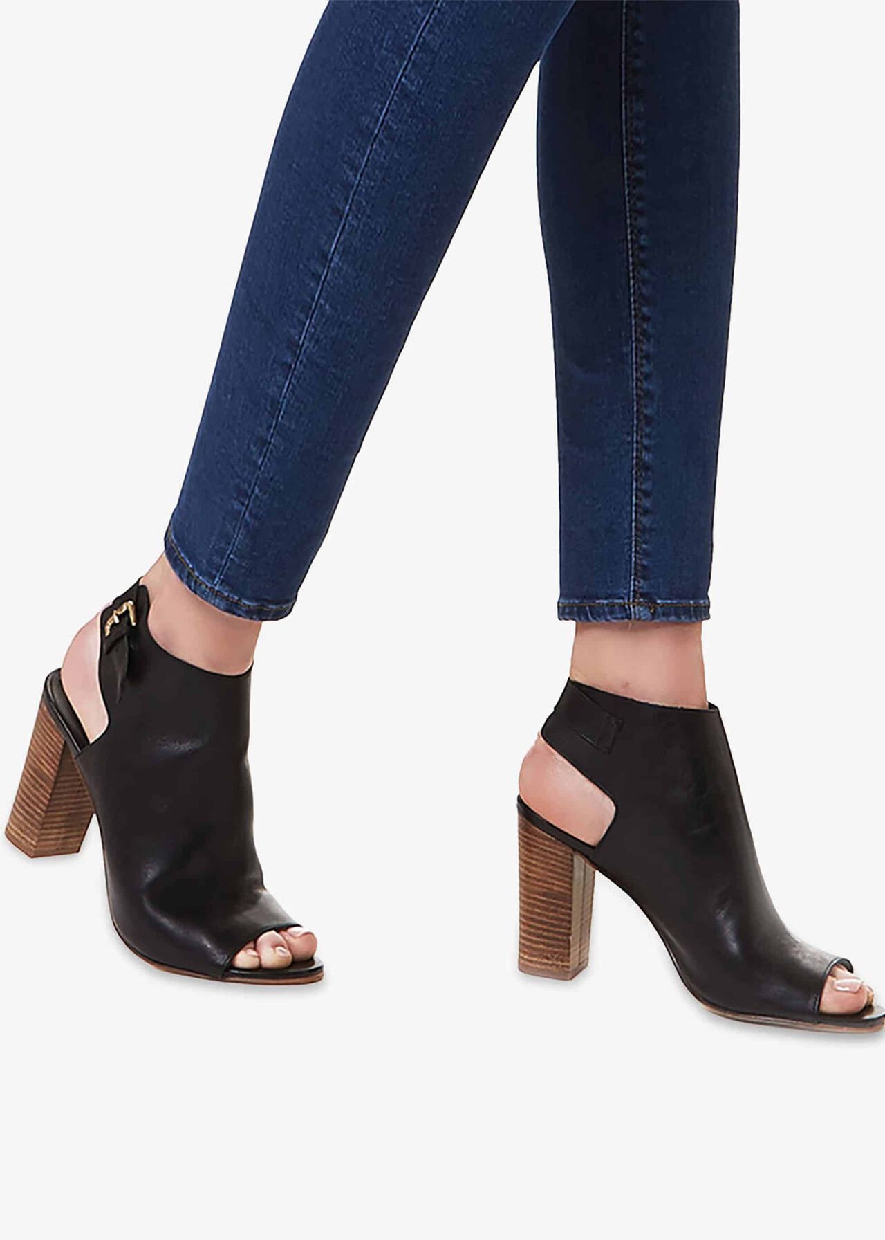 Assent Leather High Heel Open Toe Sandals