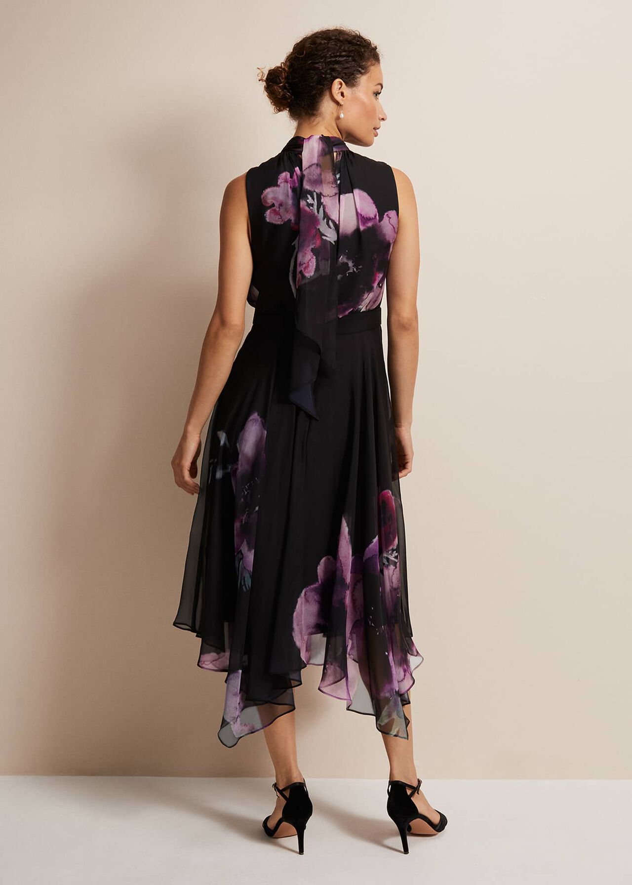 Lucinda Floral Chiffon Midi Dress