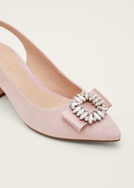 Embellished Block Heel Shoes