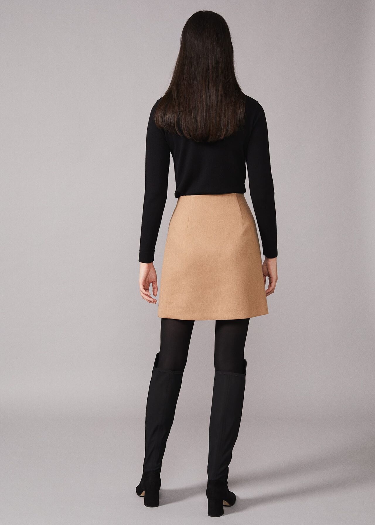 Drue Zip Front Mini Skirt