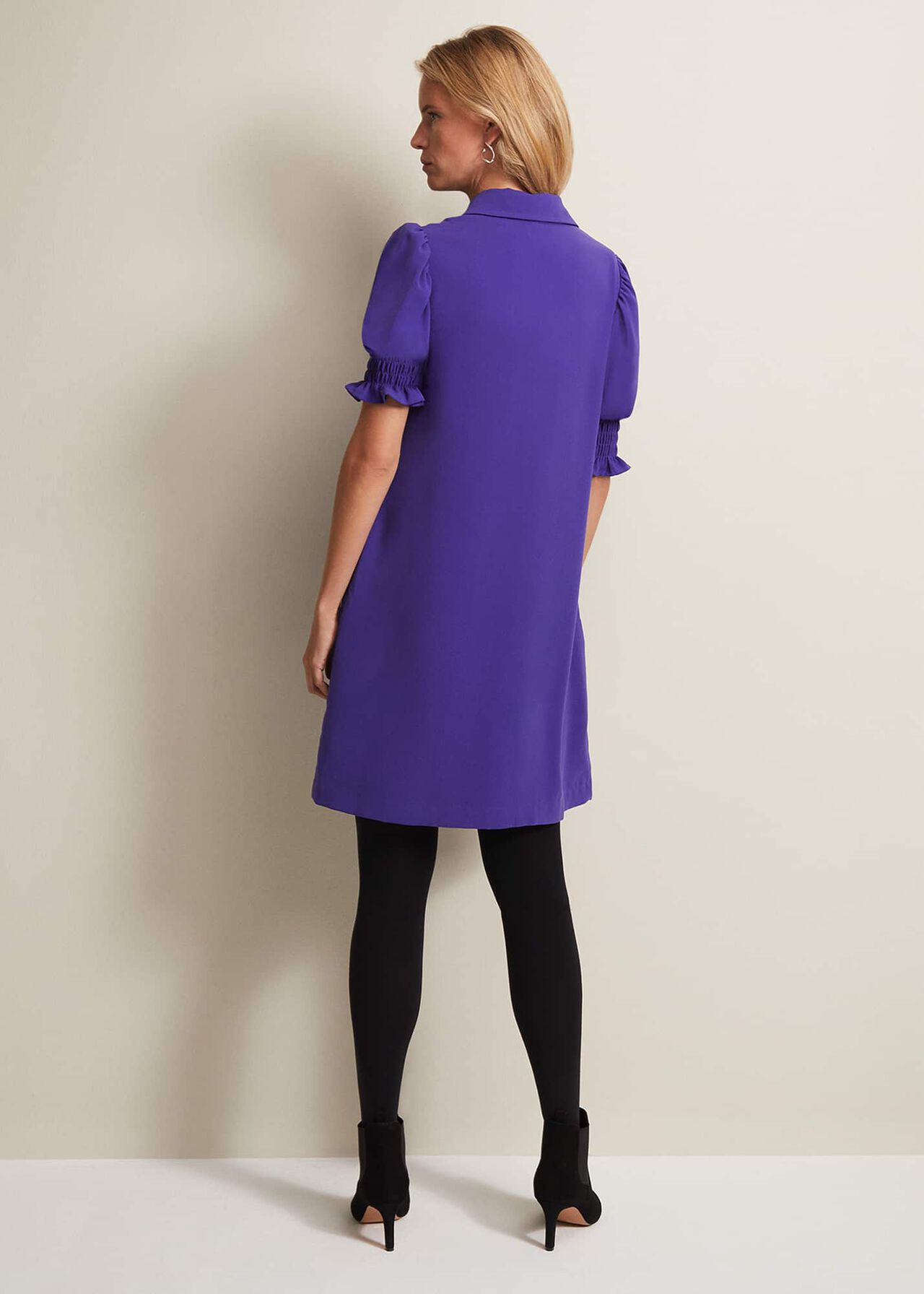 Candice Purple Button Mini Dress