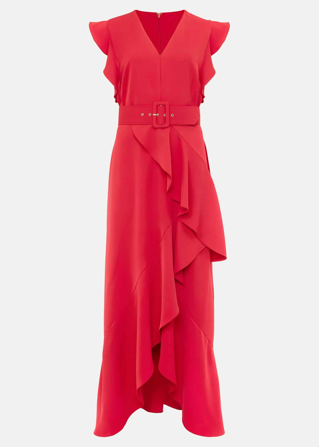 Phoebe Frill Belted Maxi Dress
