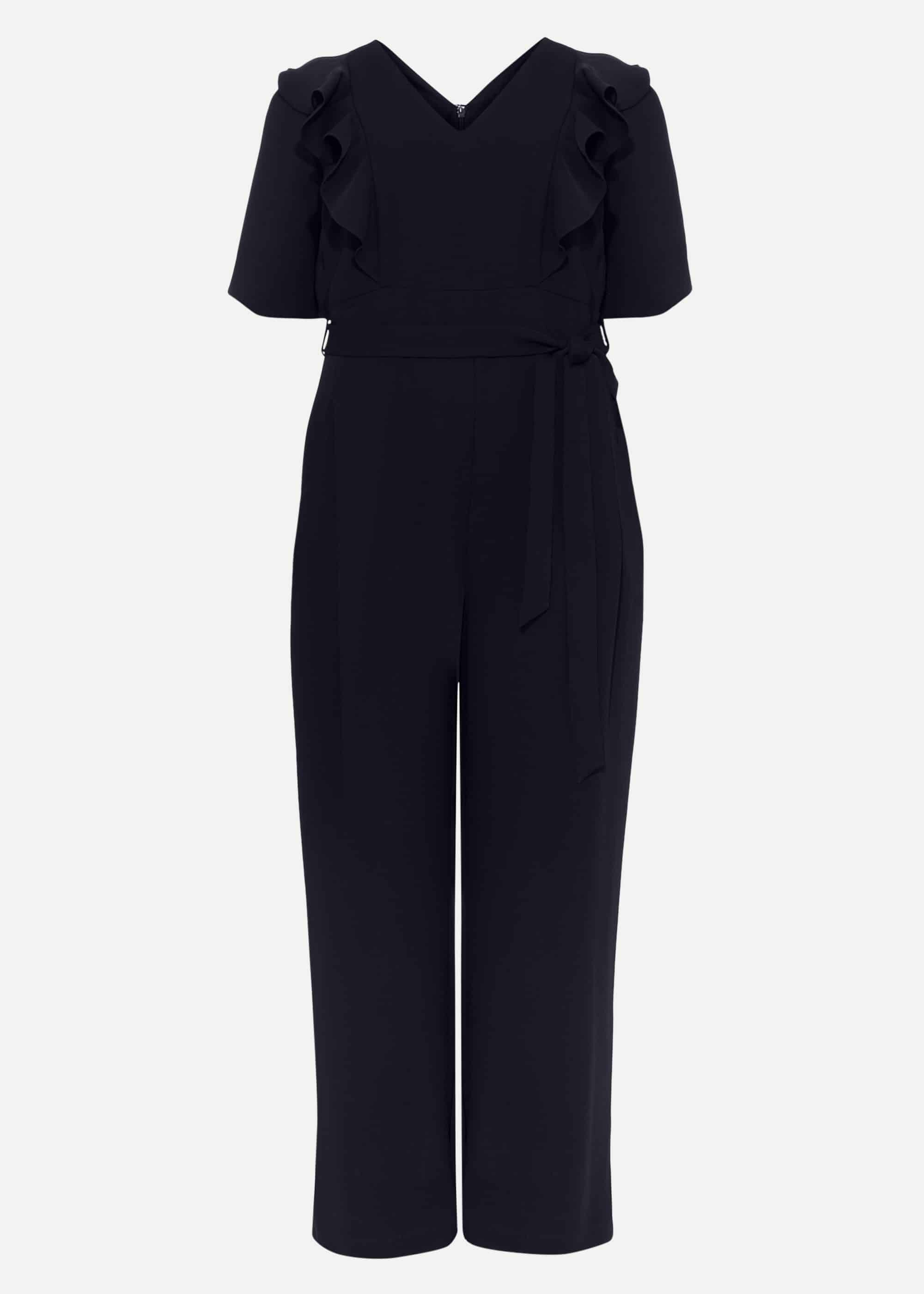 Studio 8 s Marianna Frill Jumpsuit in Navy Womens Clothing Jumpsuits and rompers Full-length jumpsuits and rompers Blue 