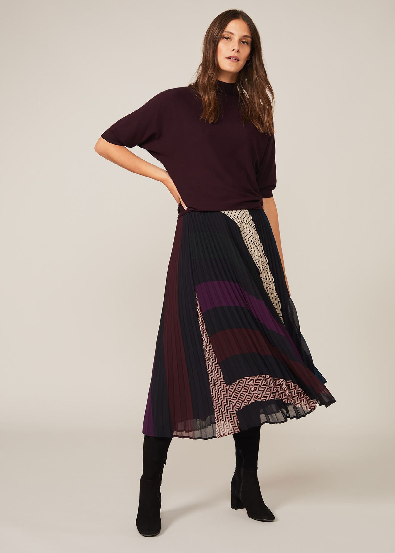 Emilia Geometric Print Skirt