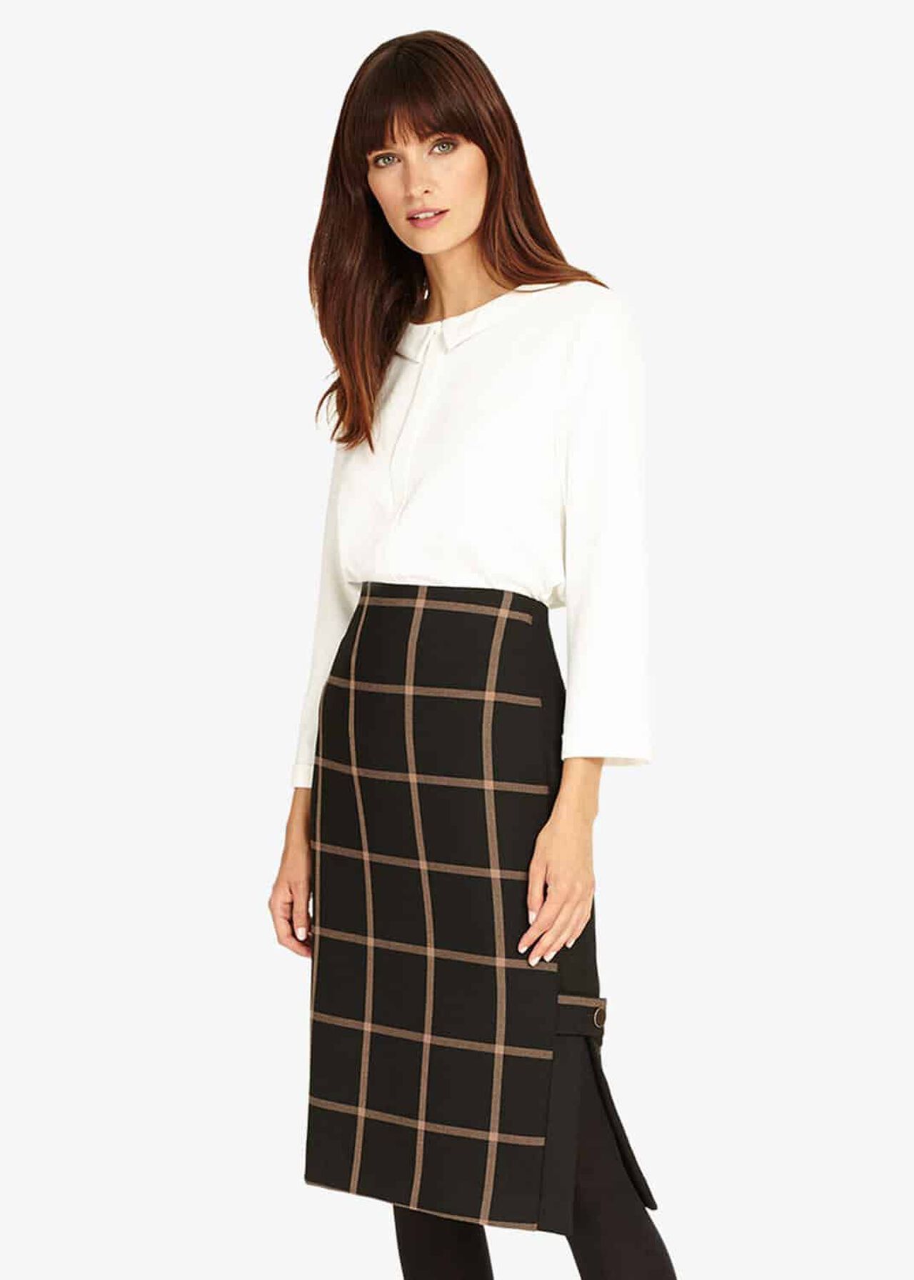 Hermione Check Pencil Skirt