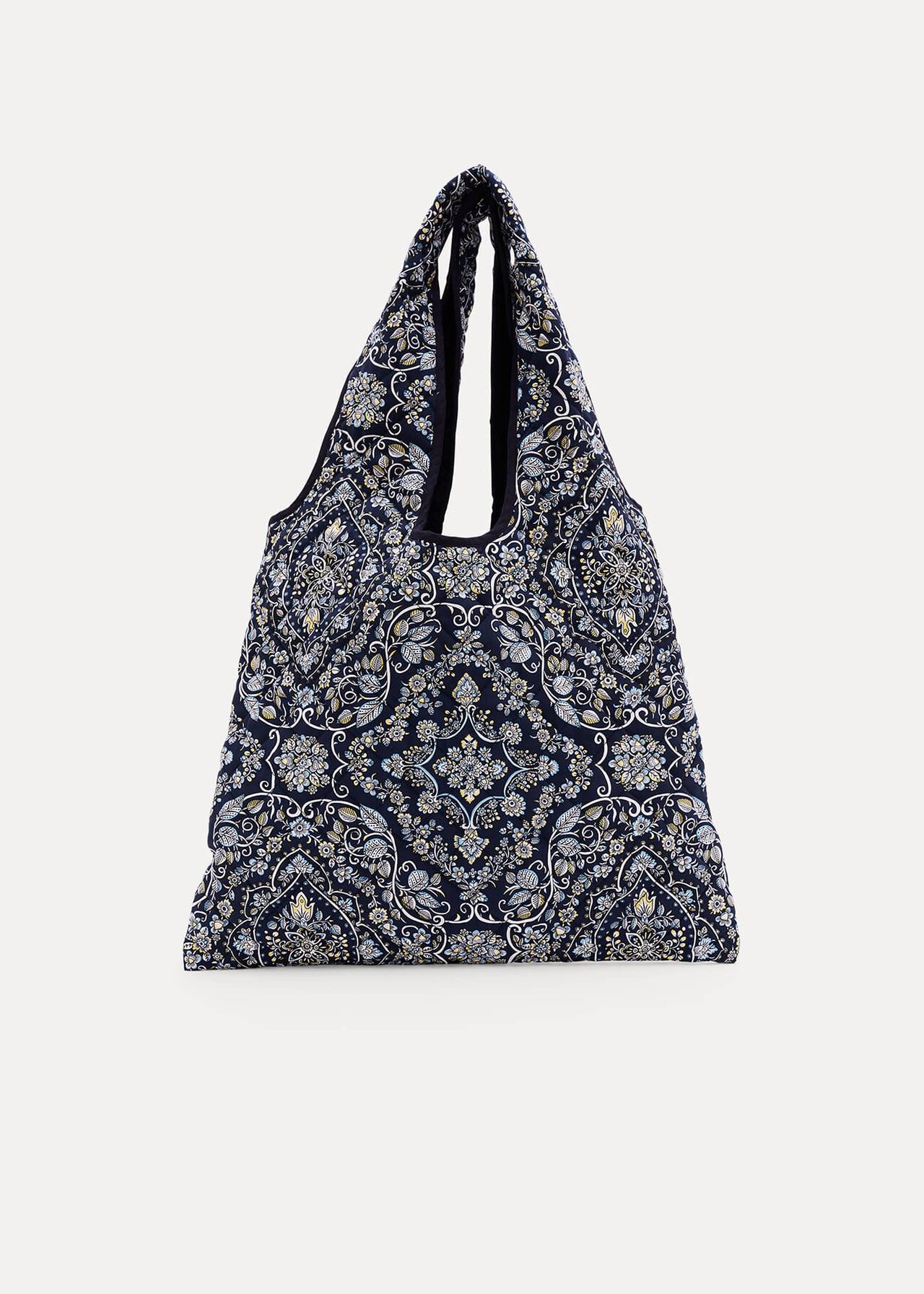 Paisley Print Quilted Shopper Bag