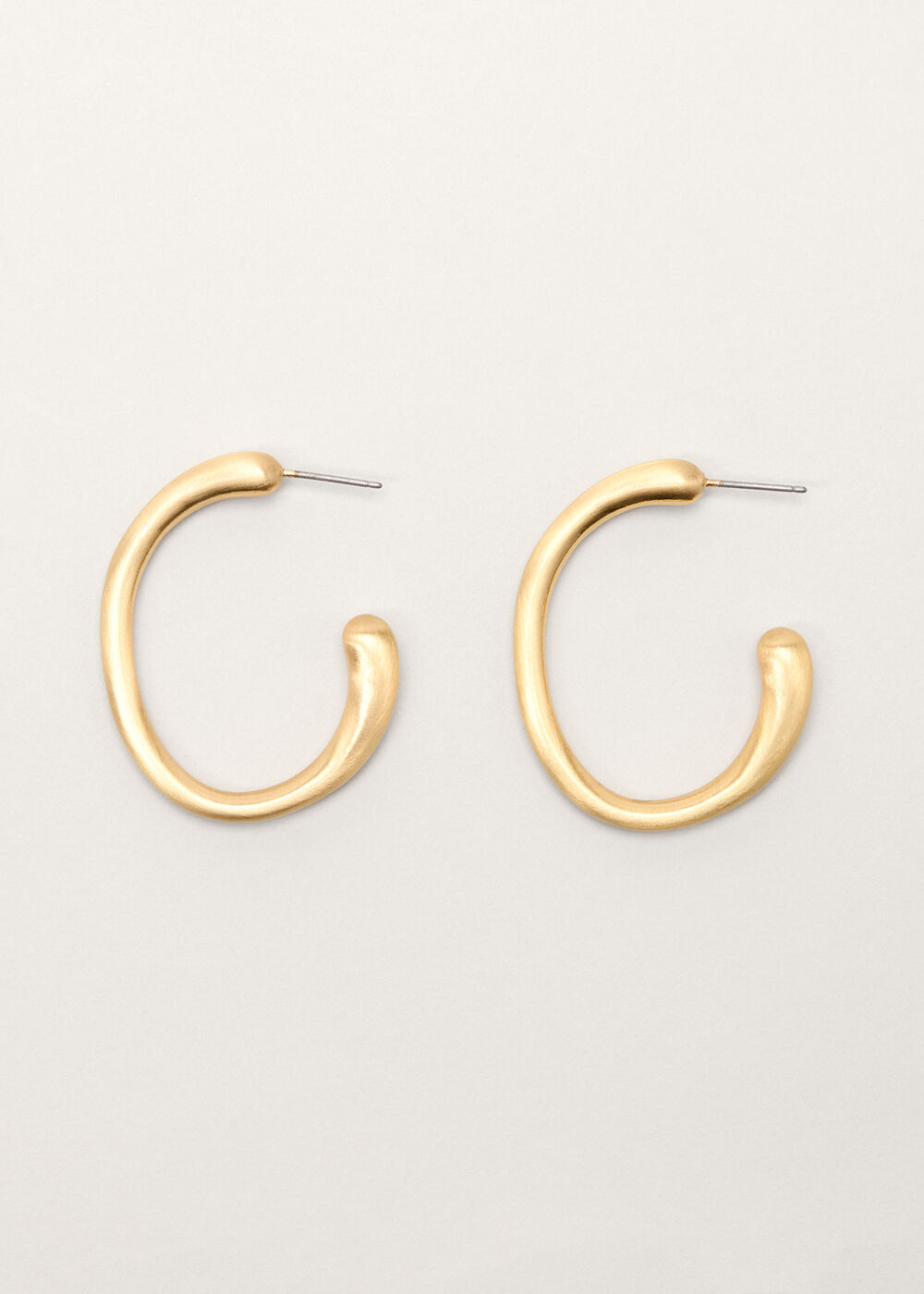 Gold Matte Hoop Earrings