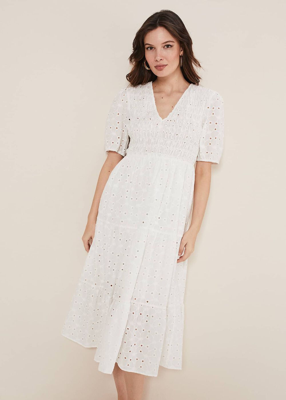 Gretta Broderie Midi Dress
