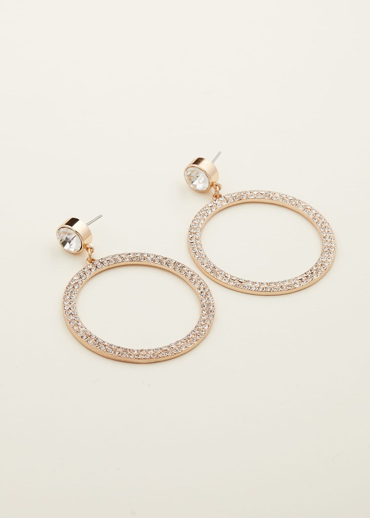 Stone Circle Drop Earring