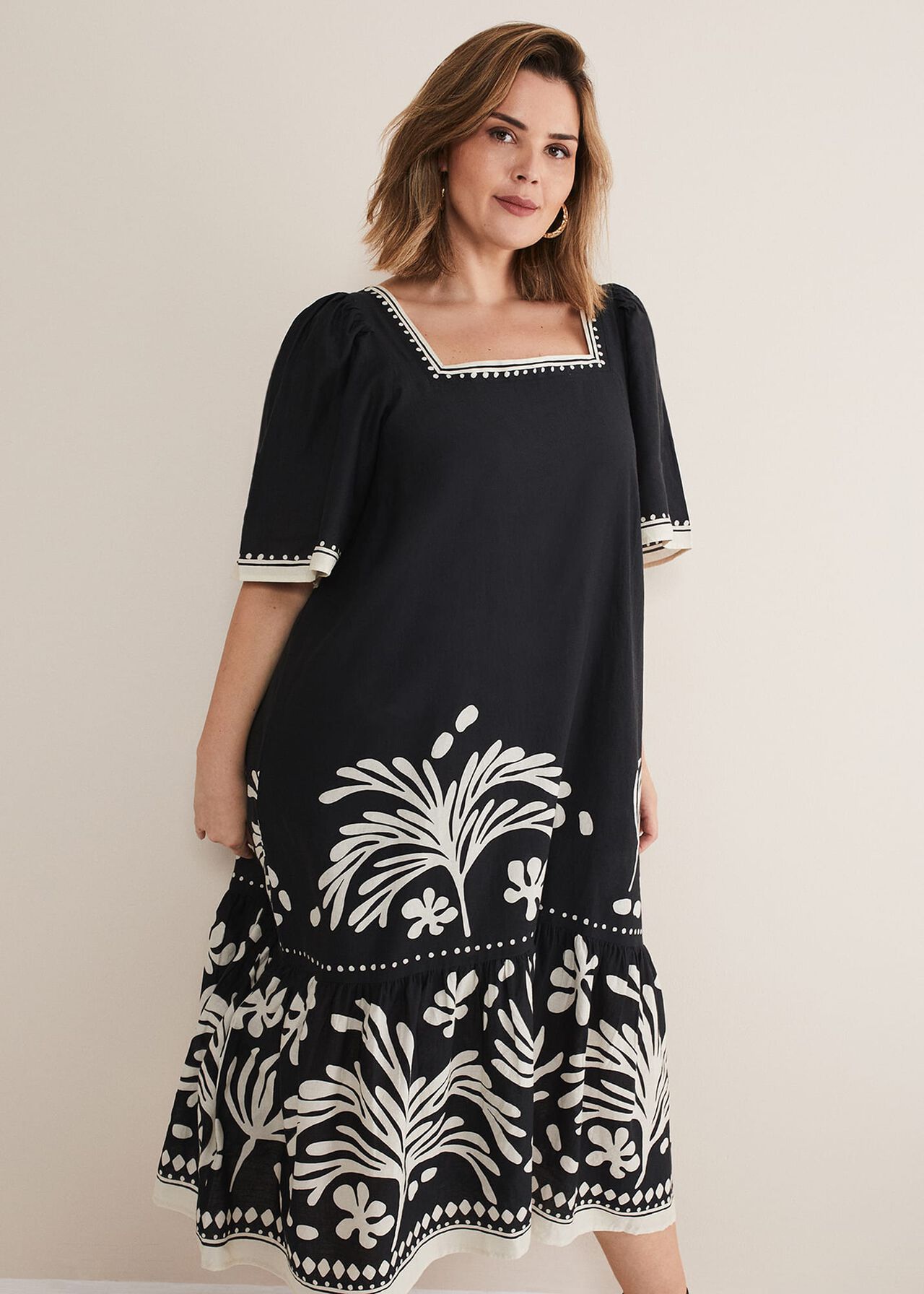 Claria Linen Midi Dress